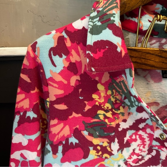 Susan Graver Weekend Split Neck Brushed Fleece Pullover with Collar size 2X - Picture 6 of 12